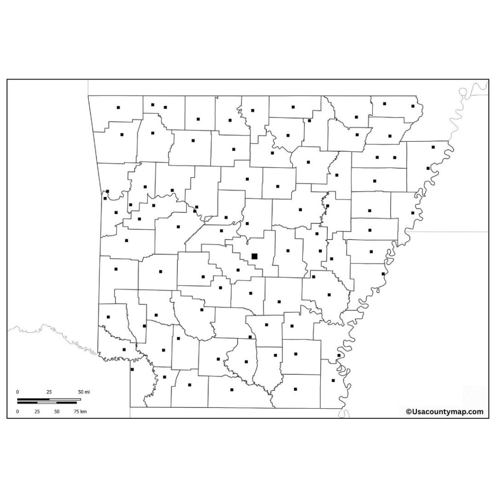Blank Arkansas Map