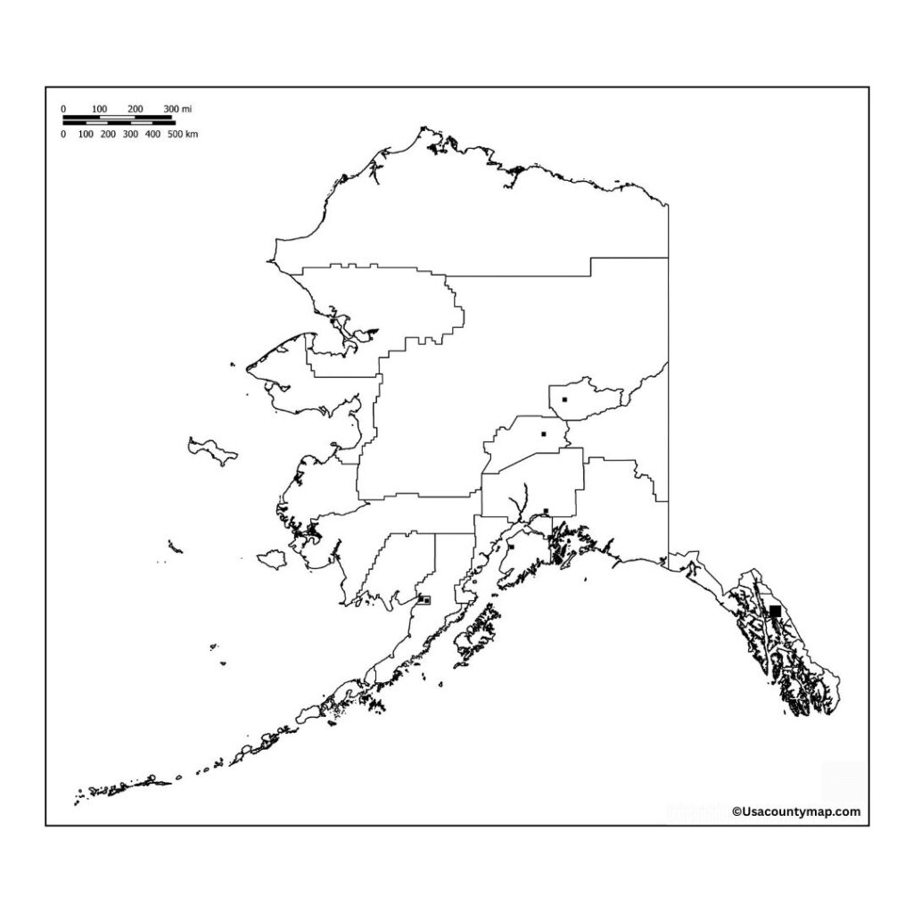 Blank Alaska Map