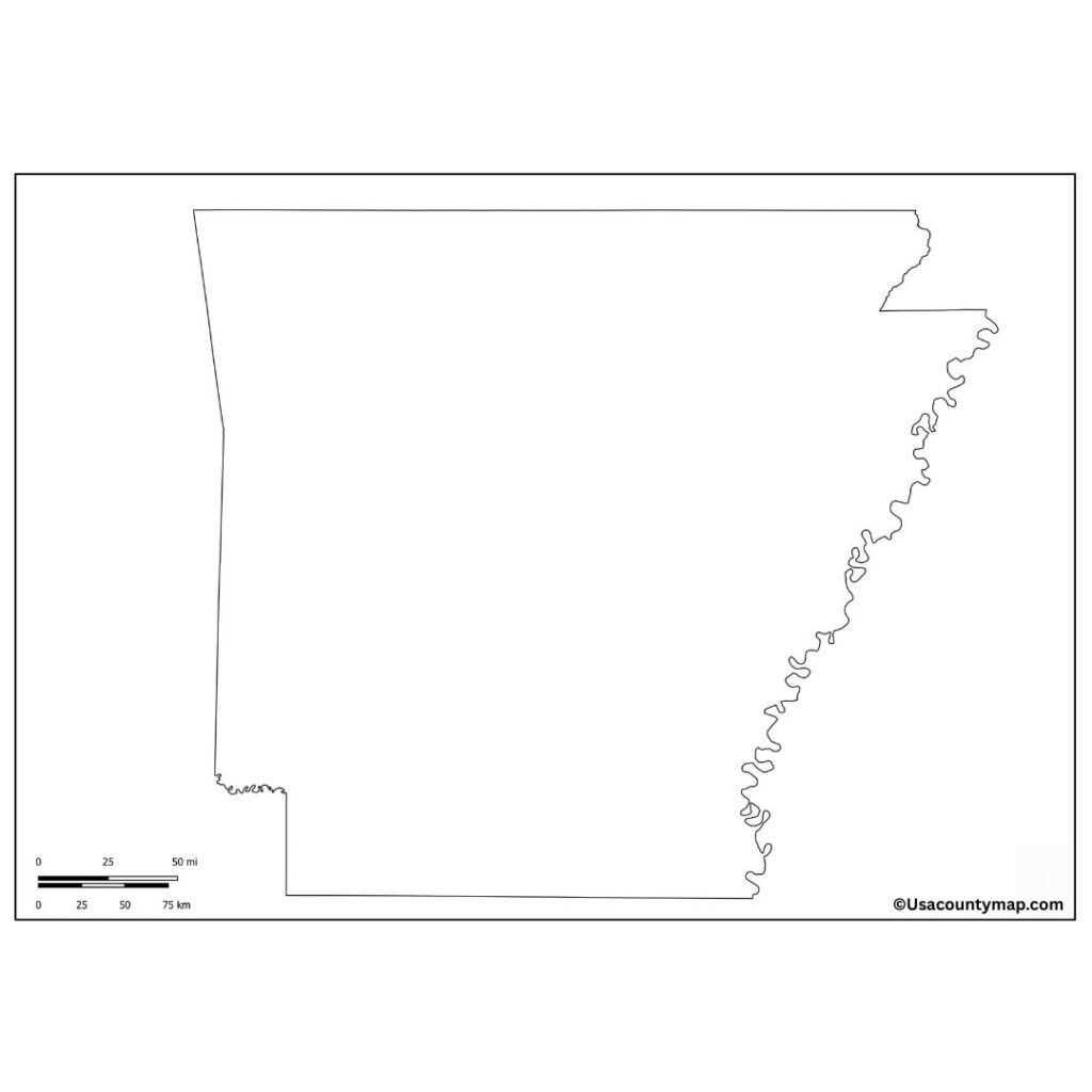 Blank Arkansas Map