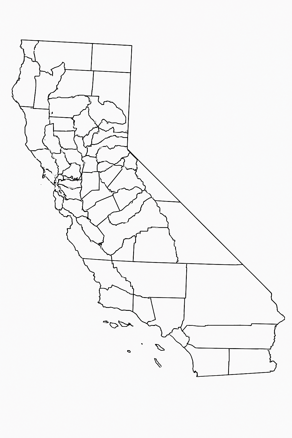 Blank California Map