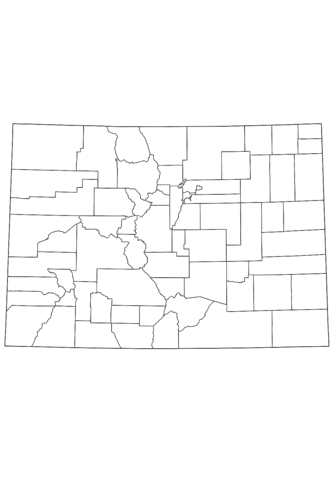Blank Colorado Map