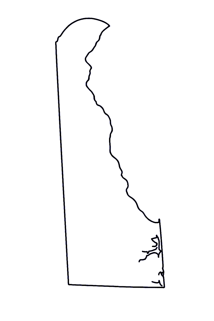 Blank Delaware Map