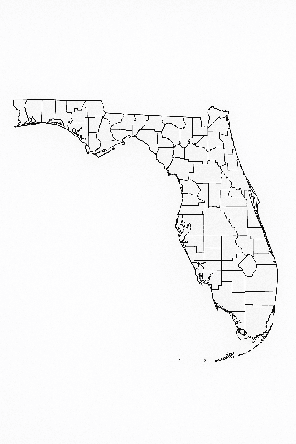 Blank Florida Map