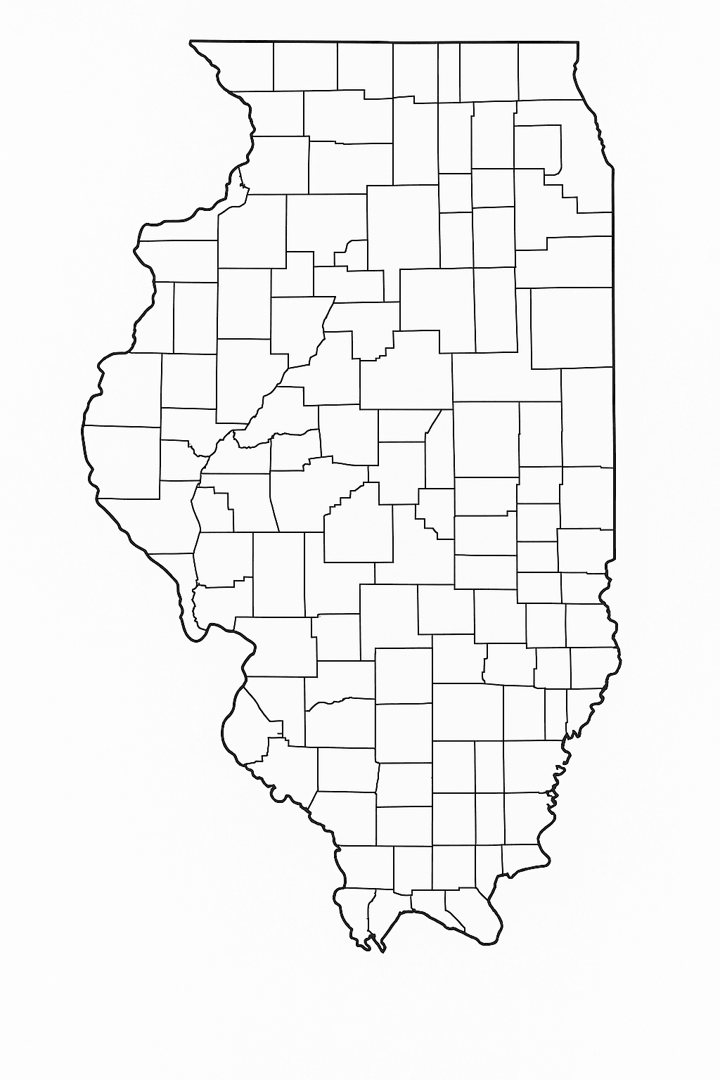 Blank Illinois Map