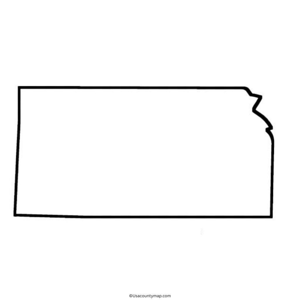 Blank Kansas Map 