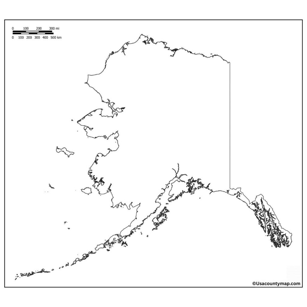 Blank Alaska Map