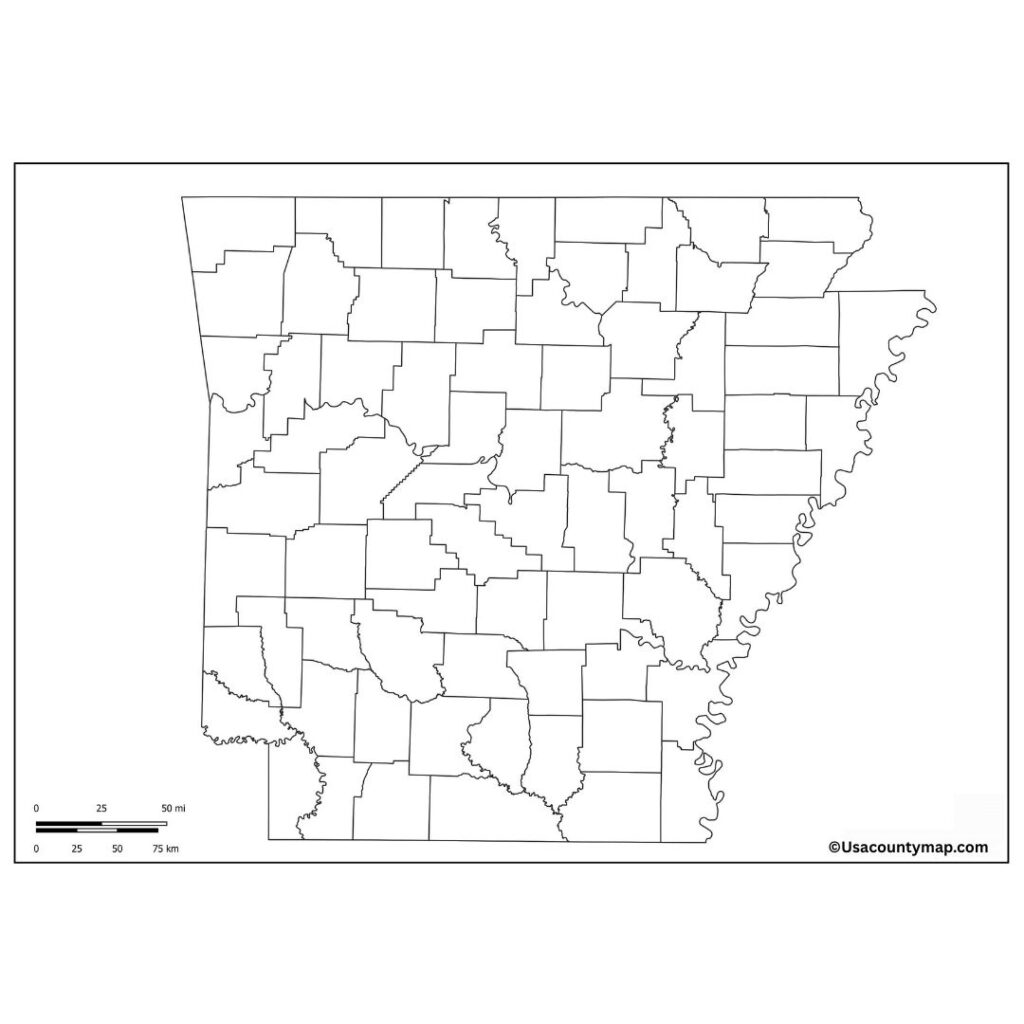 Blank Arkansas Map