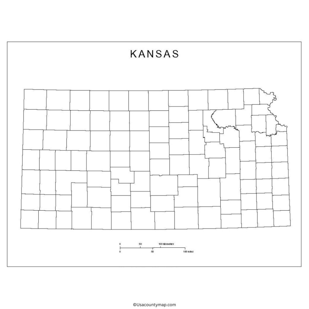 Blank Kansas Map