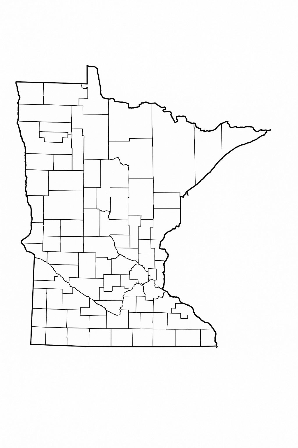 Blank Minnesota Map