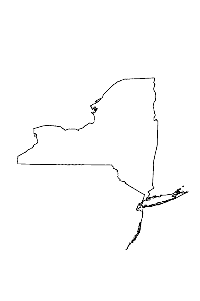 Blank New York Map