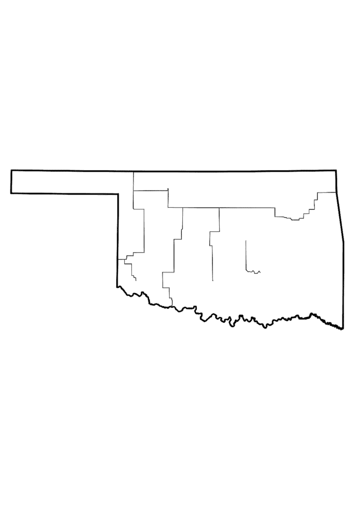 Blank Oklahoma Map