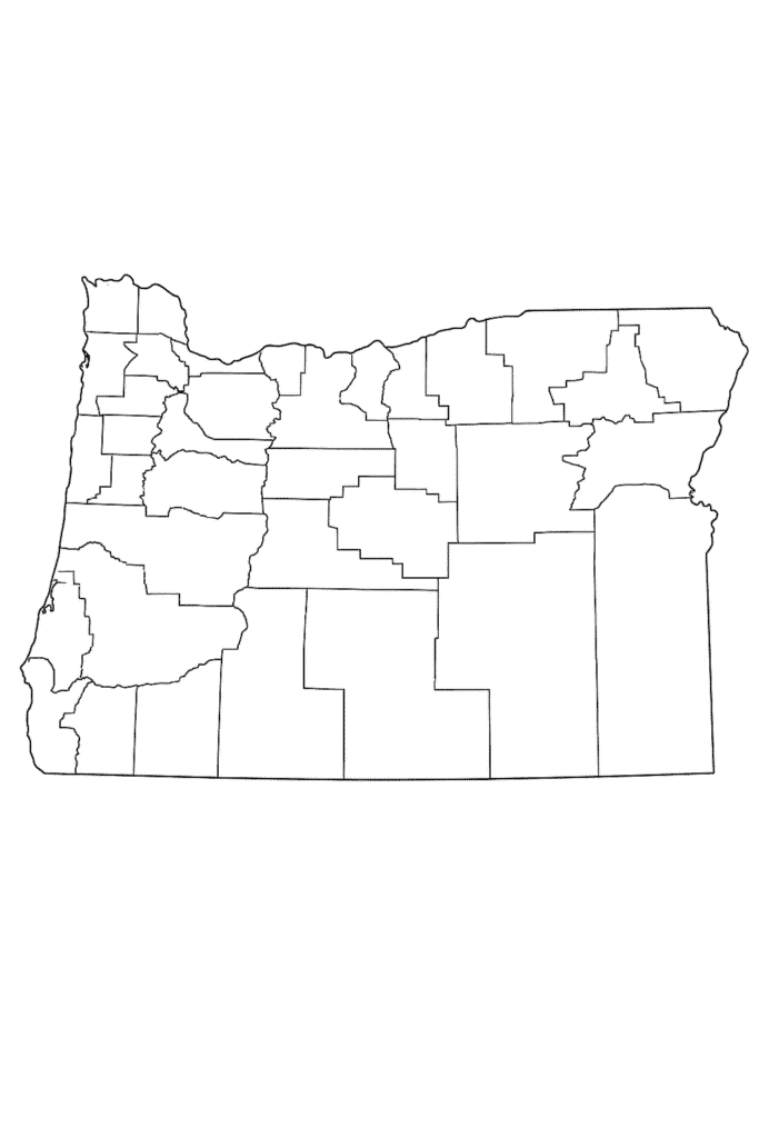 Blank Oregon Map