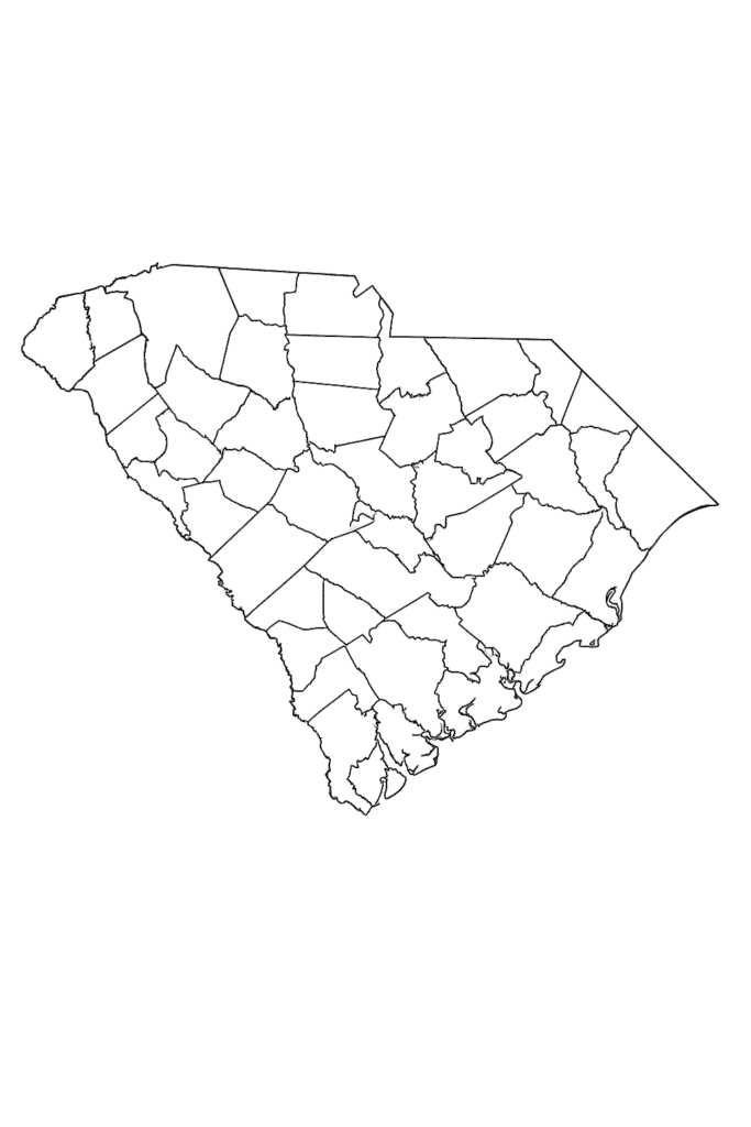 Blank South Carolina Map