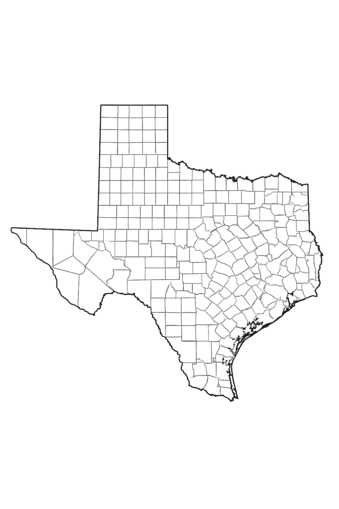 Blank Texas Map