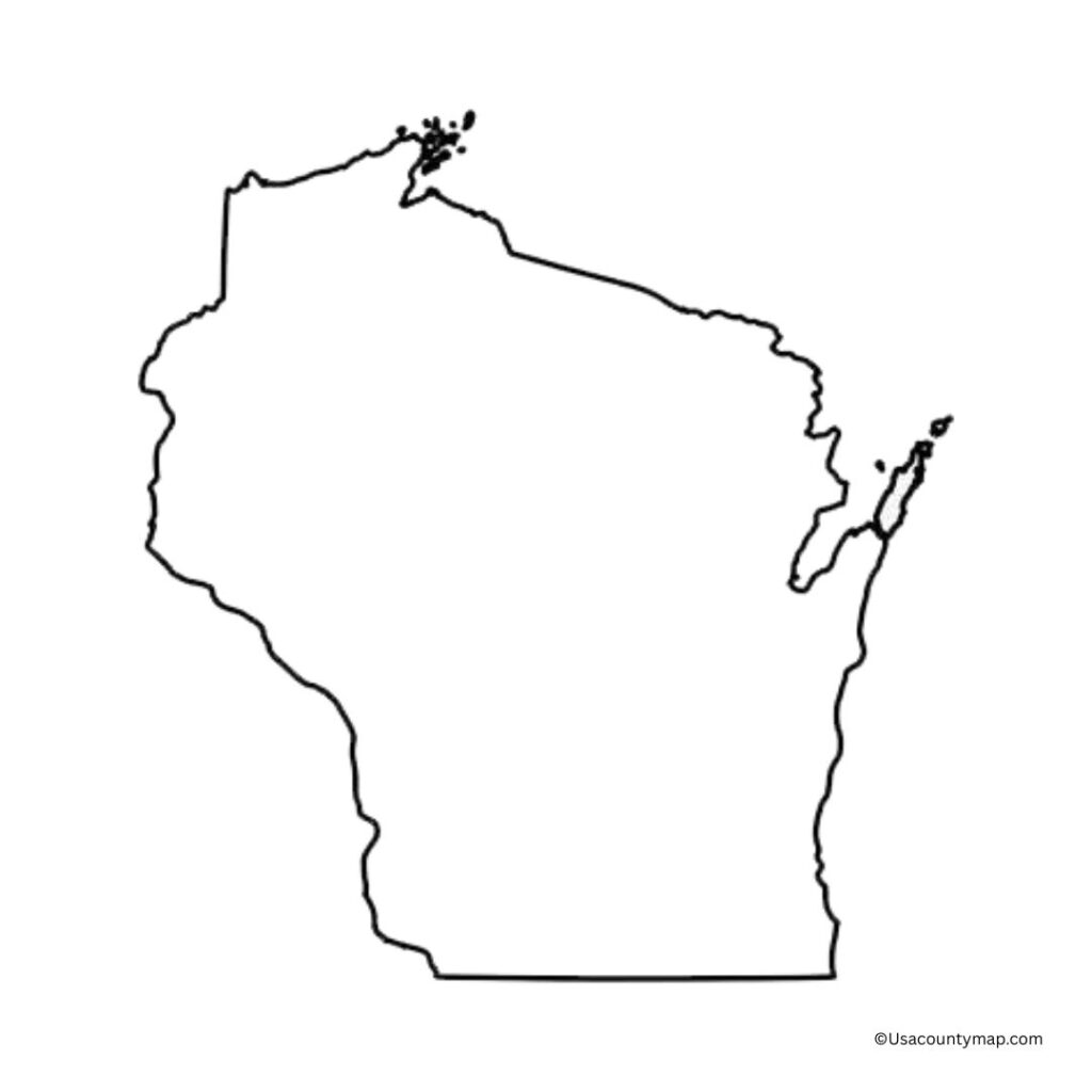 Blank Wisconsin County Map
