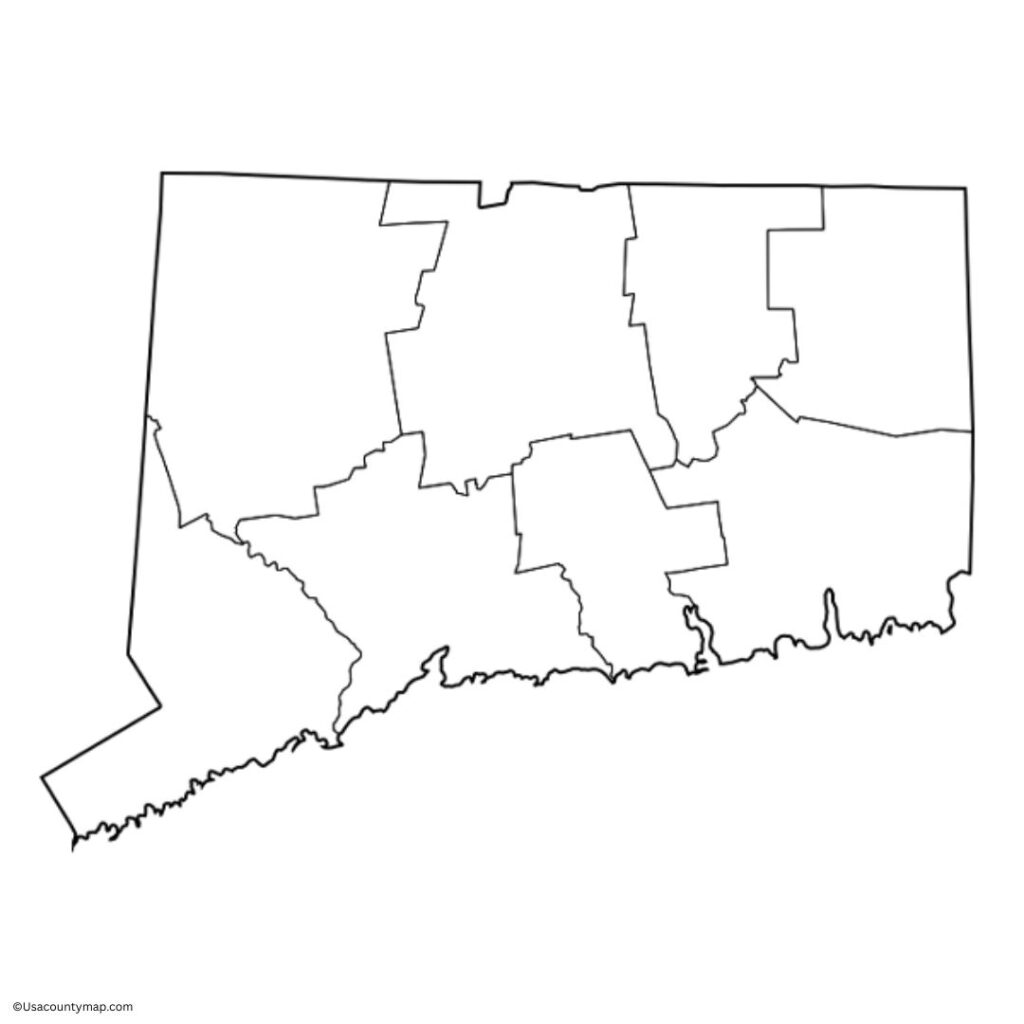 Blank Connecticut Map