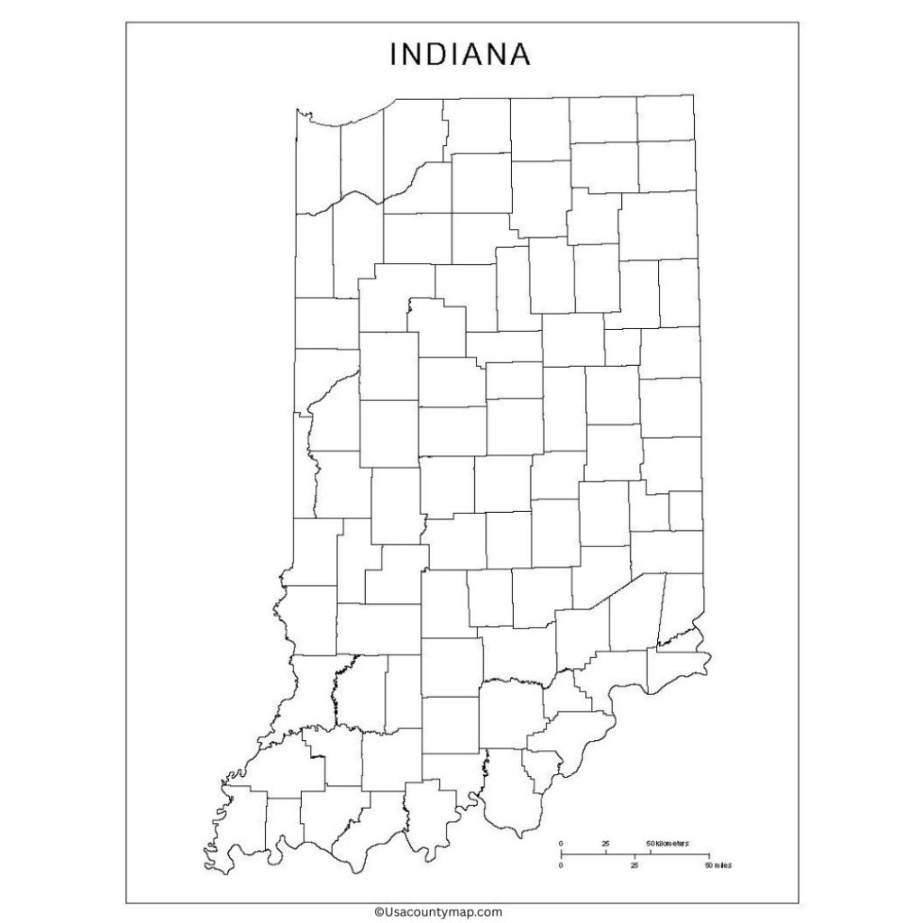 Blank Indiana County Map