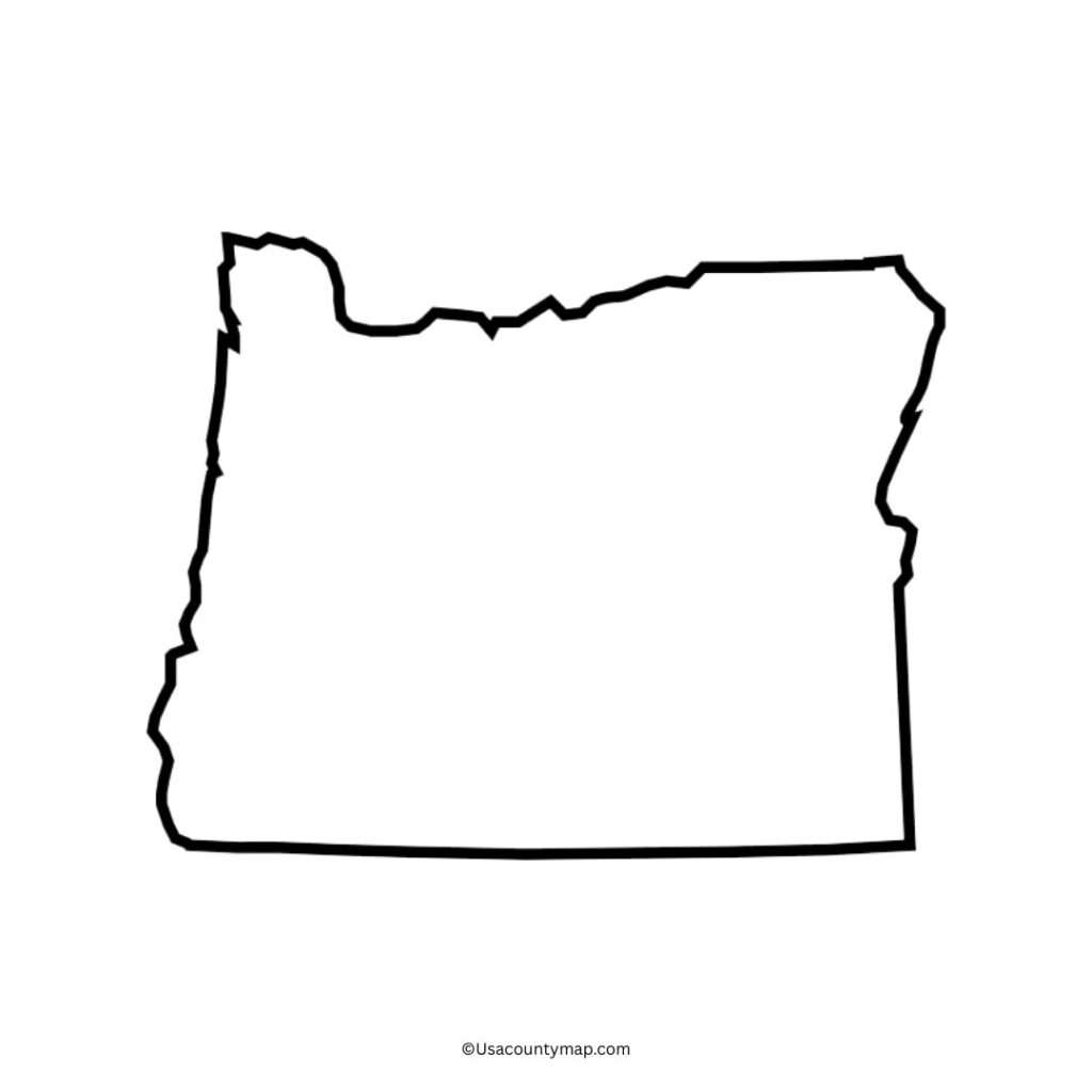 Blank Oregon Map