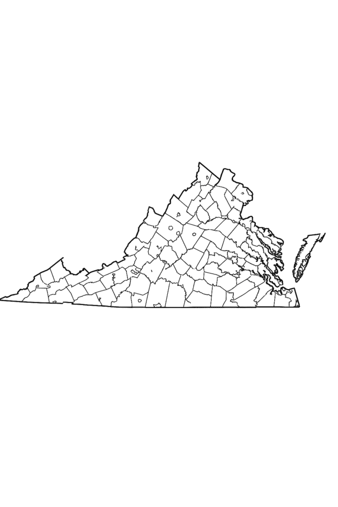 Blank Virginia Map