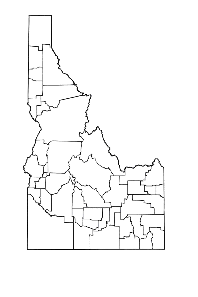 Blank Idaho Map