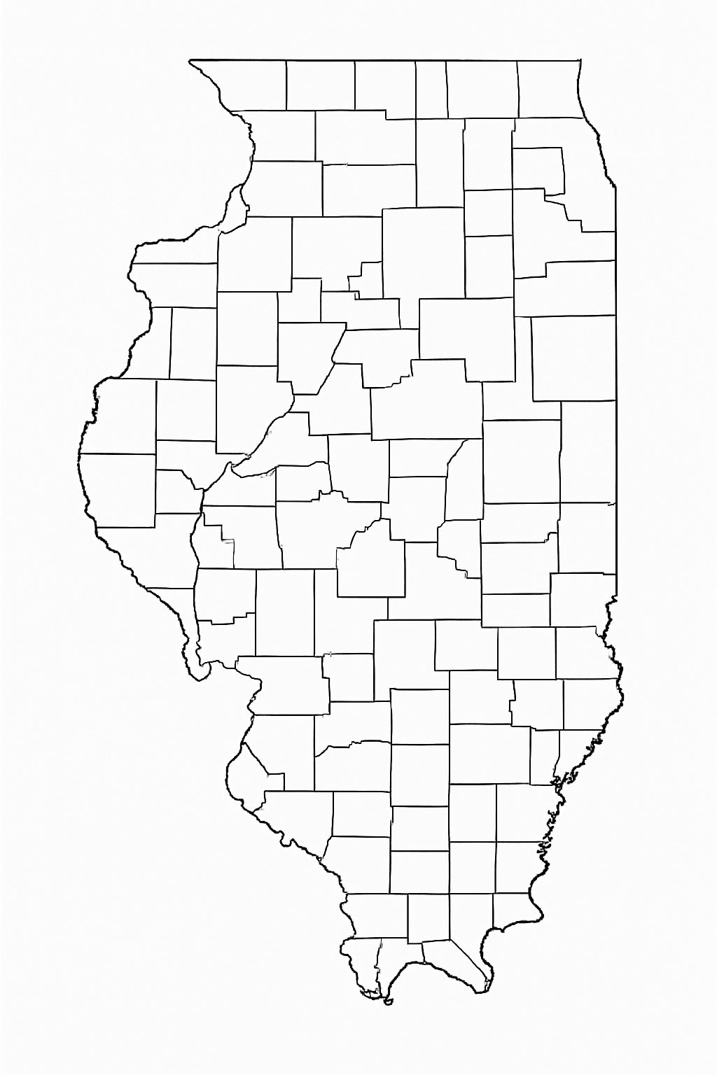 Blank Illinois Map