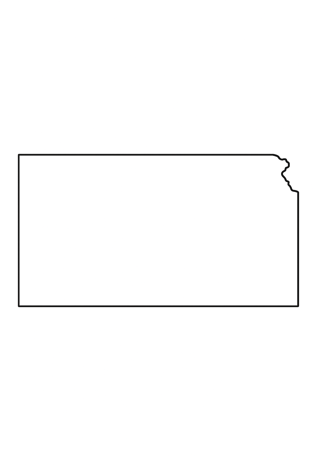 Blank Kansas Map