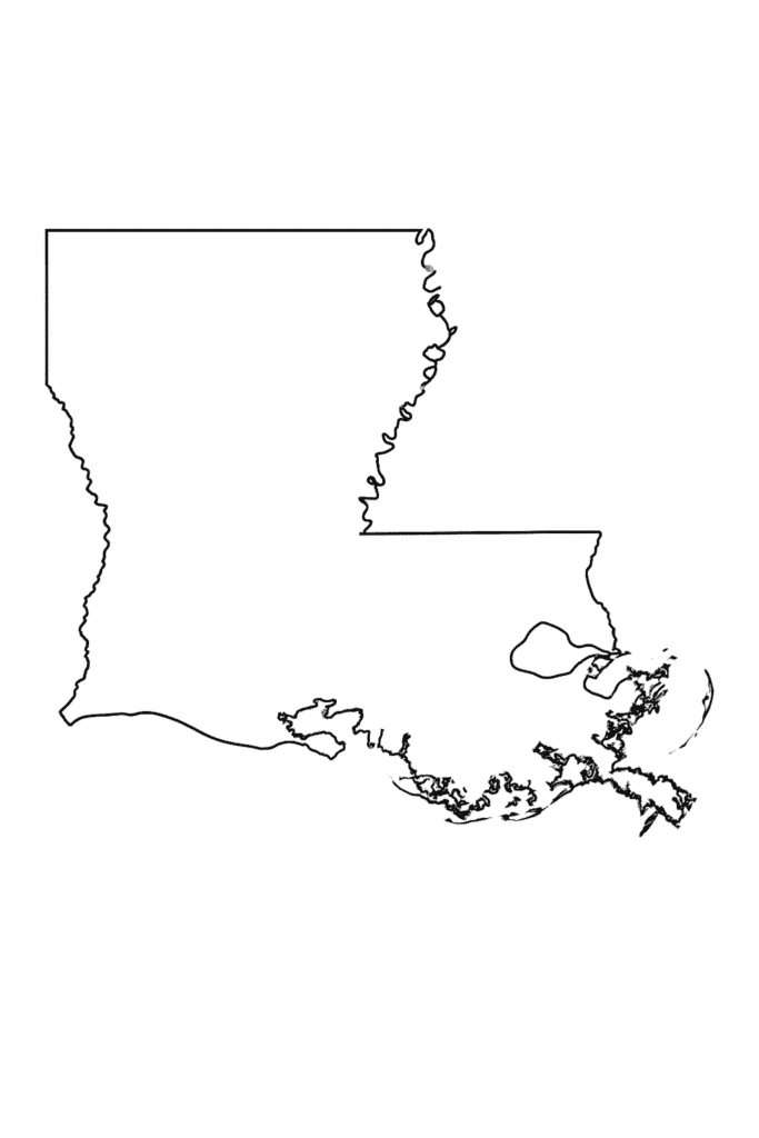 Blank Louisiana Map